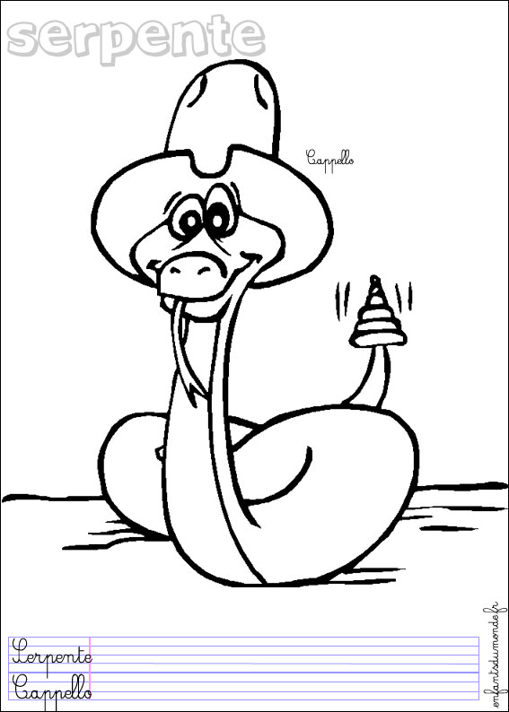 coloriage serpent 1
